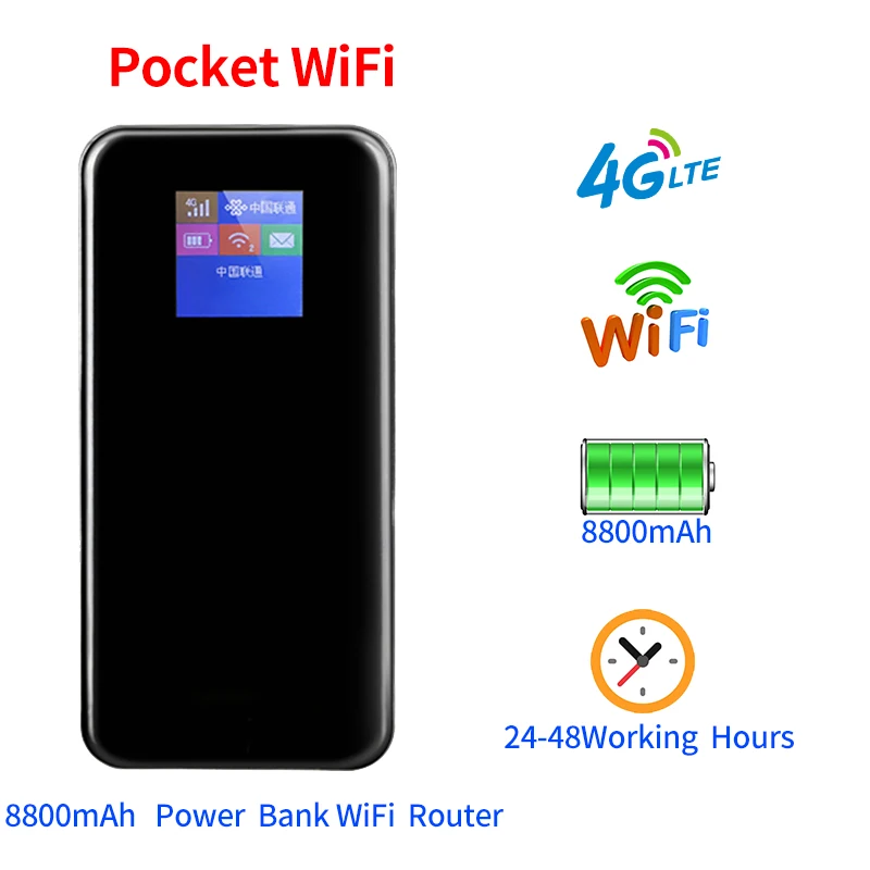 Tolkien 4G Router 8800mAh Battery Power Bank 150Mbps Mobile Hotspot Car Wi fi Router 4G/LTE/Sim Card Modem Portable Broadband
Tolkien 4G Router 8800mAh Battery Power Bank 150Mbps Mobile Hotspot Car Wi fi Router 4G/LTE/Sim Card Modem Portable Broadband