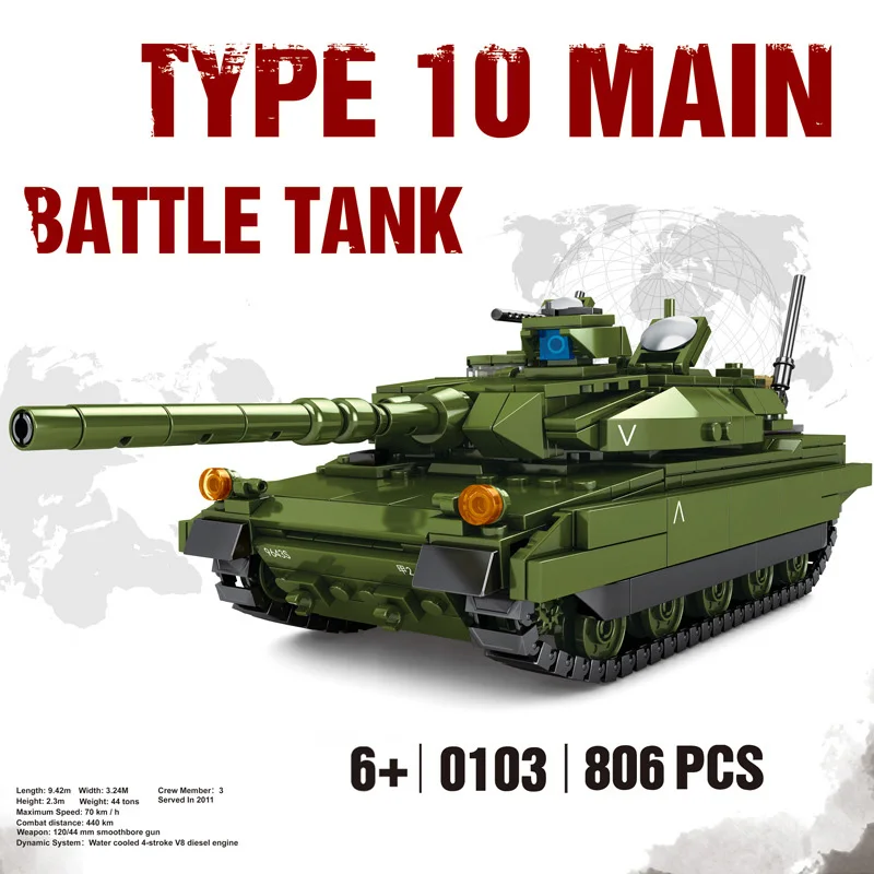 Modern military japan tank Type 10 MBT batisbricks building block ww2 army force figures vehicle brick toys for boys gifts
Modern military japan tank Type 10 MBT batisbricks building block ww2 army force figures vehicle brick toys for boys gifts