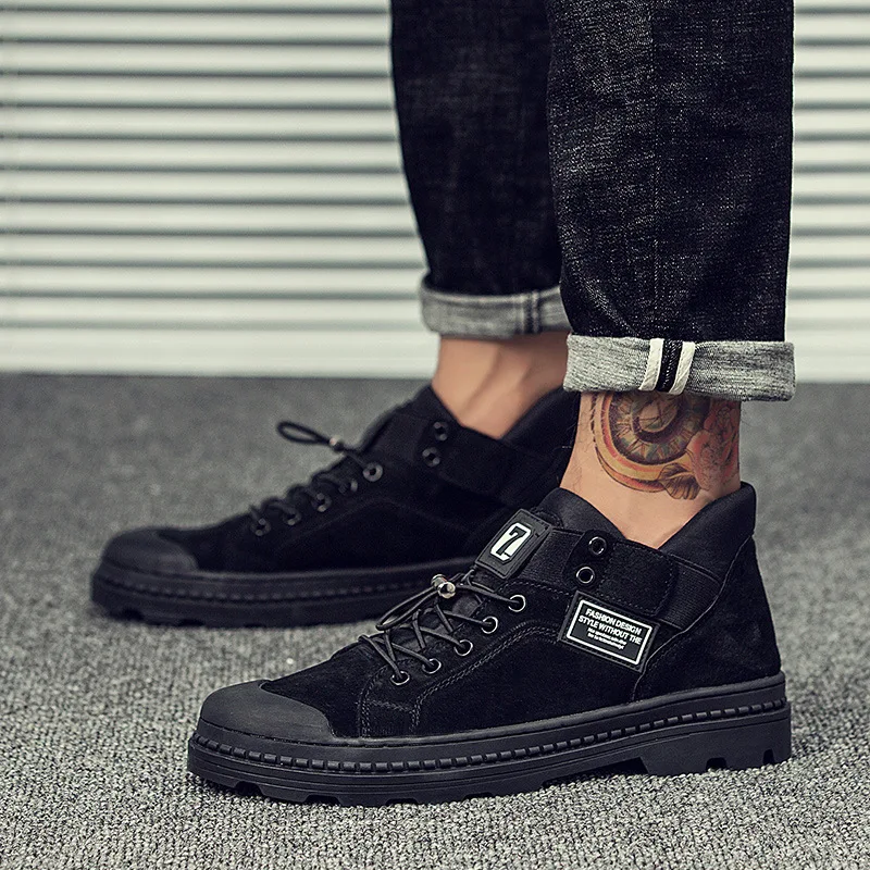 2019 Autumn British Style Hight-top MEN'S SHOES Genuine Leather plus Velvet Warm Martin Boots Korean-style Trend Casual Men's Bo
2019 Autumn British Style Hight-top MEN'S SHOES Genuine Leather plus Velvet Warm Martin Boots Korean-style Trend Casual Men's Bo