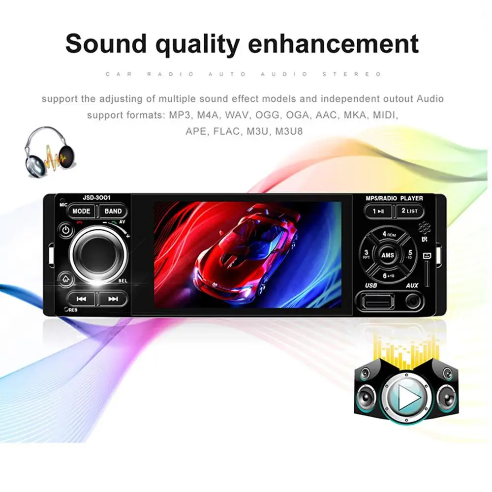 4.1" HD 1 Din Car Radio Stereo Touch Screen Autoradio Bluetooth Car Stereo Radio Coche Som Automotivo Bluetooth Estereos Para Au
4.1" HD 1 Din Car Radio Stereo Touch Screen Autoradio Bluetooth Car Stereo Radio Coche Som Automotivo Bluetooth Estereos Para Au