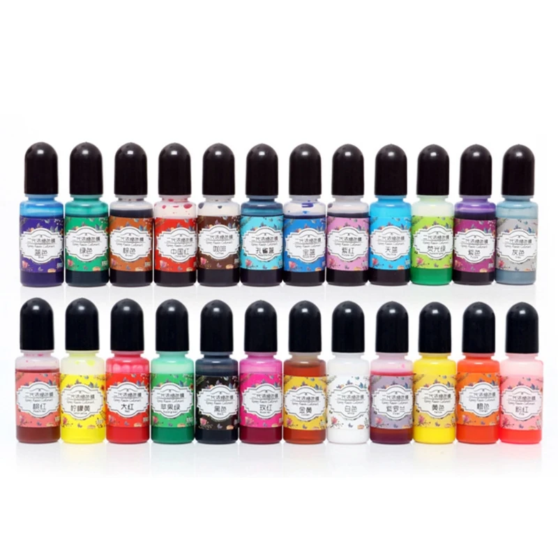 24 Colors Epoxy Pigment UV Resin Coloring Dye Liquid Colorant Glitter Fillings Handmade Jewelry Making DIY Crafts Accessories
24 Colors Epoxy Pigment UV Resin Coloring Dye Liquid Colorant Glitter Fillings Handmade Jewelry Making DIY Crafts Accessories