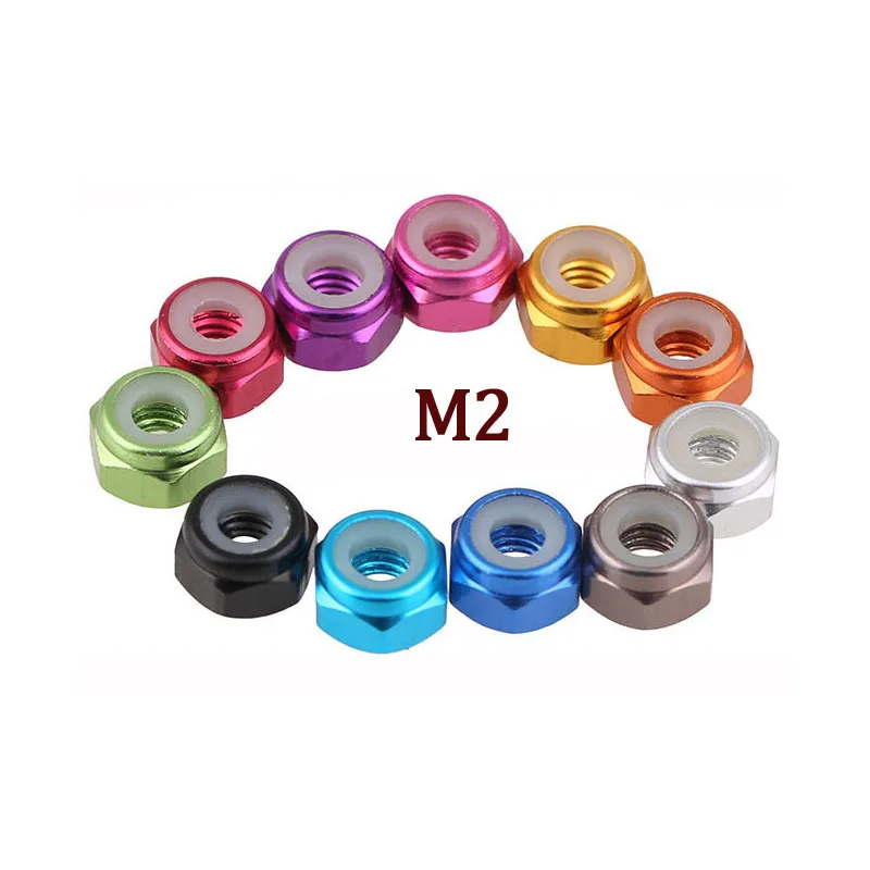 M2 Colourful Aluminum Alloy Nylon Insert Lock Nut Self-Locking Nut for DIY RC part
M2 Colourful Aluminum Alloy Nylon Insert Lock Nut Self-Locking Nut for DIY RC part