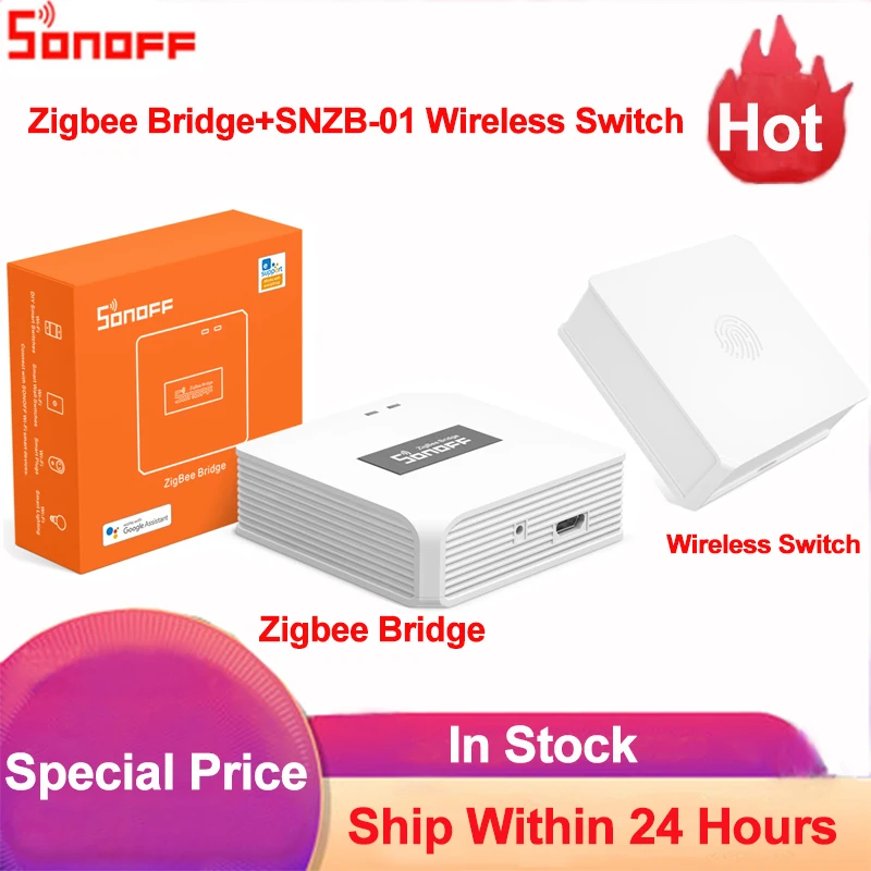 Sonoff Zigbee мост умный дом концентратор SNZB 01 Беспроводной сенсорный смарт