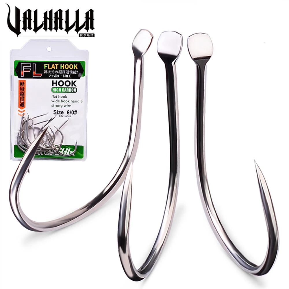 VALHALLA 100pcs Jigging Fishing Hooks 1/0-2/0-3/0-4/0-5/0# Slow Pitch Flat Sea Fishhooks Strength Tip Sharp Single Hooks Barbed
VALHALLA 100pcs Jigging Fishing Hooks 1/0-2/0-3/0-4/0-5/0# Slow Pitch Flat Sea Fishhooks Strength Tip Sharp Single Hooks Barbed