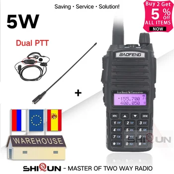 

Original 5w BaoFeng UV 82 Walkie Talkie Dual Band VHF UHF 136-174MHZ 400-520MHZ 8W Baofeng UV-82 Ham Radio Baofeng 82 UV82 UV-5R