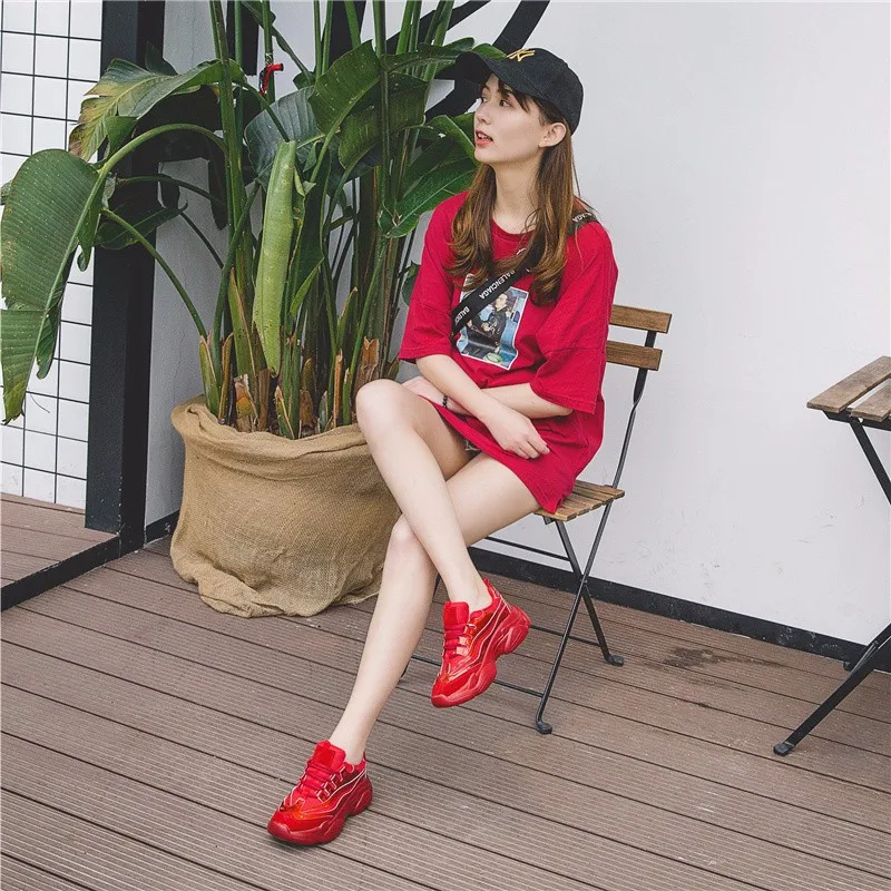 Dad Shoes Women's 2019 Summer New Style Thick Bottomed Platform Shoes Laser Bright Surface Korean-style Versatile Super Fire Spo
Dad Shoes Women's 2019 Summer New Style Thick Bottomed Platform Shoes Laser Bright Surface Korean-style Versatile Super Fire Spo