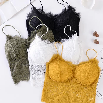 Women Tank Top Underwear Sexy Lace Wire Free Push Up Floral Cami Bralette Crochet Vest Crop Top For Women
Women Tank Top Underwear Sexy Lace Wire Free Push Up Floral Cami Bralette Crochet Vest Crop Top For Women