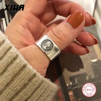 Sterling Silver Rings Bohemian Portrait Vintage Coin Rings for Women Silver Ring 925 Adjustable Ladies Jewellery 2020
Sterling Silver Rings Bohemian Portrait Vintage Coin Rings for Women Silver Ring 925 Adjustable Ladies Jewellery 2020