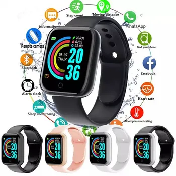 Y68 Smart Watch Women Men Sport Bluetooth Smart Band Heart Rate Monitor Blood Pressure Fitness Tracker Bracelet for Android IOS
Y68 Smart Watch Women Men Sport Bluetooth Smart Band Heart Rate Monitor Blood Pressure Fitness Tracker Bracelet for Android IOS