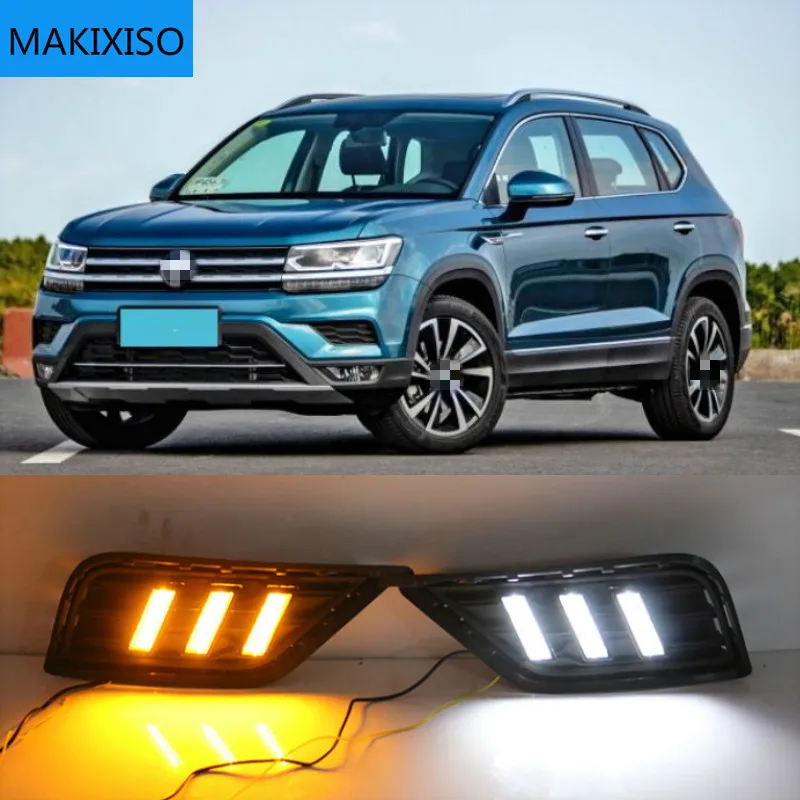 1Pair LED DRL Daytime Running Light Daylights For Volkswagen VW Tharu 2019 With Yellow Turn Signal Fog Lamp Cover night blue
1Pair LED DRL Daytime Running Light Daylights For Volkswagen VW Tharu 2019 With Yellow Turn Signal Fog Lamp Cover night blue