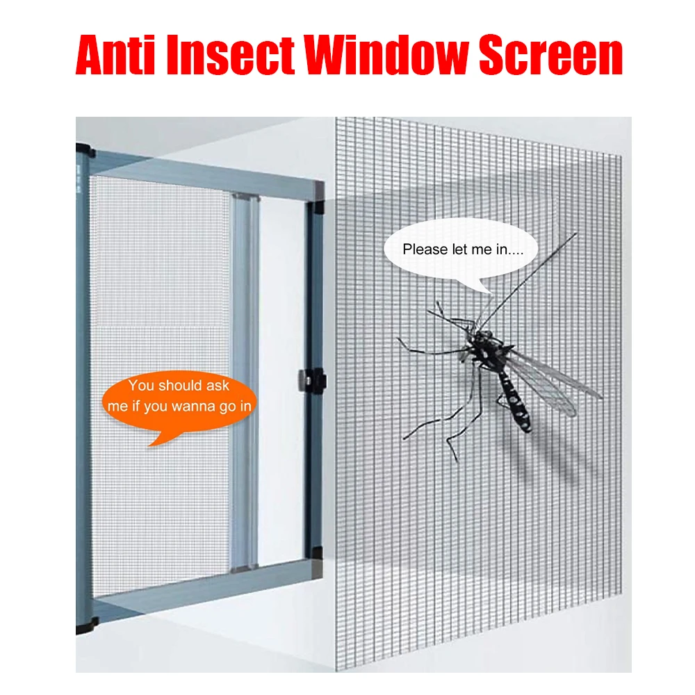 Anti Mosquito Bug Insect Fly DIY Window Screen Mesh Net , Window Mesh Screen for Window, Door and Patio, Screen Protection
Anti Mosquito Bug Insect Fly DIY Window Screen Mesh Net , Window Mesh Screen for Window, Door and Patio, Screen Protection