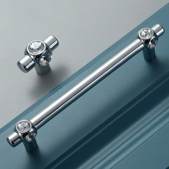 Silver Light Luxury Handle Furniture Wardrobe Cupboard Hardware Crystal Knobs for Cabinet Kitchen Bedroom Garden Crystals Pull 
Silver Light Luxury Handle Furniture Wardrobe Cupboard Hardware Crystal Knobs for Cabinet Kitchen Bedroom Garden Crystals Pull