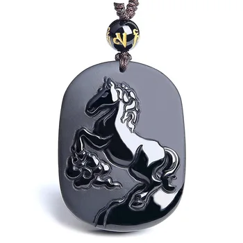 Drop Shipping Natural Obsidian Pendant Horse Necklace For Women Men Amulet MaDaoGongCheng Crystal Jewelry Fine Jewelry Gifts 
Drop Shipping Natural Obsidian Pendant Horse Necklace For Women Men Amulet MaDaoGongCheng Crystal Jewelry Fine Jewelry Gifts