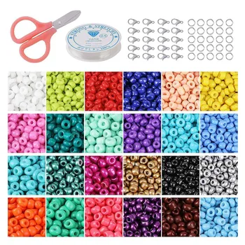 6000Pcs+ Pony Beads, 4mm Beads Set, Small Glass Rainbow Beads for Kids'Bracelets and Jewelry Making
6000Pcs+ Pony Beads, 4mm Beads Set, Small Glass Rainbow Beads for Kids'Bracelets and Jewelry Making