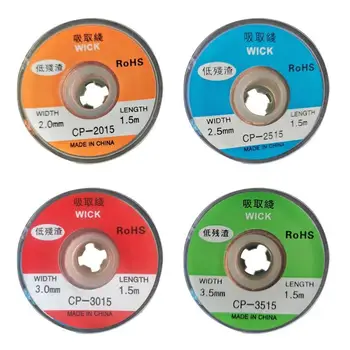1.5m Wick Desoldering Braid Welding Solder Remover Wire Lead Cord for BGA Repair Improve the Speed of Cleaning PCB Pad
1.5m Wick Desoldering Braid Welding Solder Remover Wire Lead Cord for BGA Repair Improve the Speed of Cleaning PCB Pad