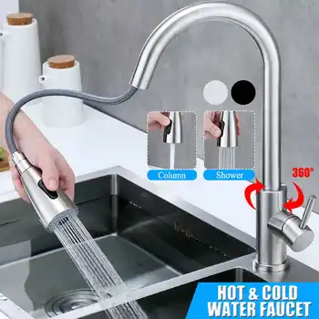 Drawable Space Aluminum Kitchen Faucet Pull Out Hot and Cold Water Faucet 360° Rotation Faucet Single Handle Mixer Tap
Drawable Space Aluminum Kitchen Faucet Pull Out Hot and Cold Water Faucet 360° Rotation Faucet Single Handle Mixer Tap
