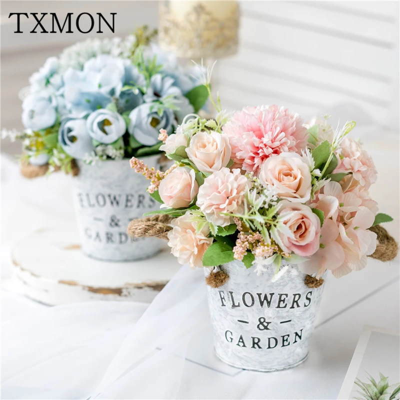 Creative ins Nordic living room silk fake flower (flower+vase) ornaments table simulation dry bouquet wedding decoration home
Creative ins Nordic living room silk fake flower (flower+vase) ornaments table simulation dry bouquet wedding decoration home