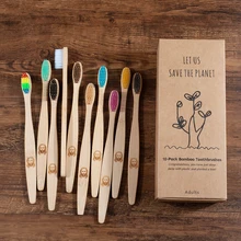 New design Jesus bamboo toothbrush 10 pack Eco Friendly Adults Toothbrush Soft bristle Tip Charcoal adults oral care toothbrush