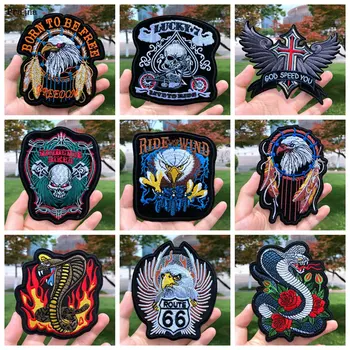 Prajna Punk Snake Skull Patches Embroidered Patches For Clothing Eagle Paw Biker Iron On Patches Stripe For Man Jacket Jeans DIY
Prajna Punk Snake Skull Patches Embroidered Patches For Clothing Eagle Paw Biker Iron On Patches Stripe For Man Jacket Jeans DIY
