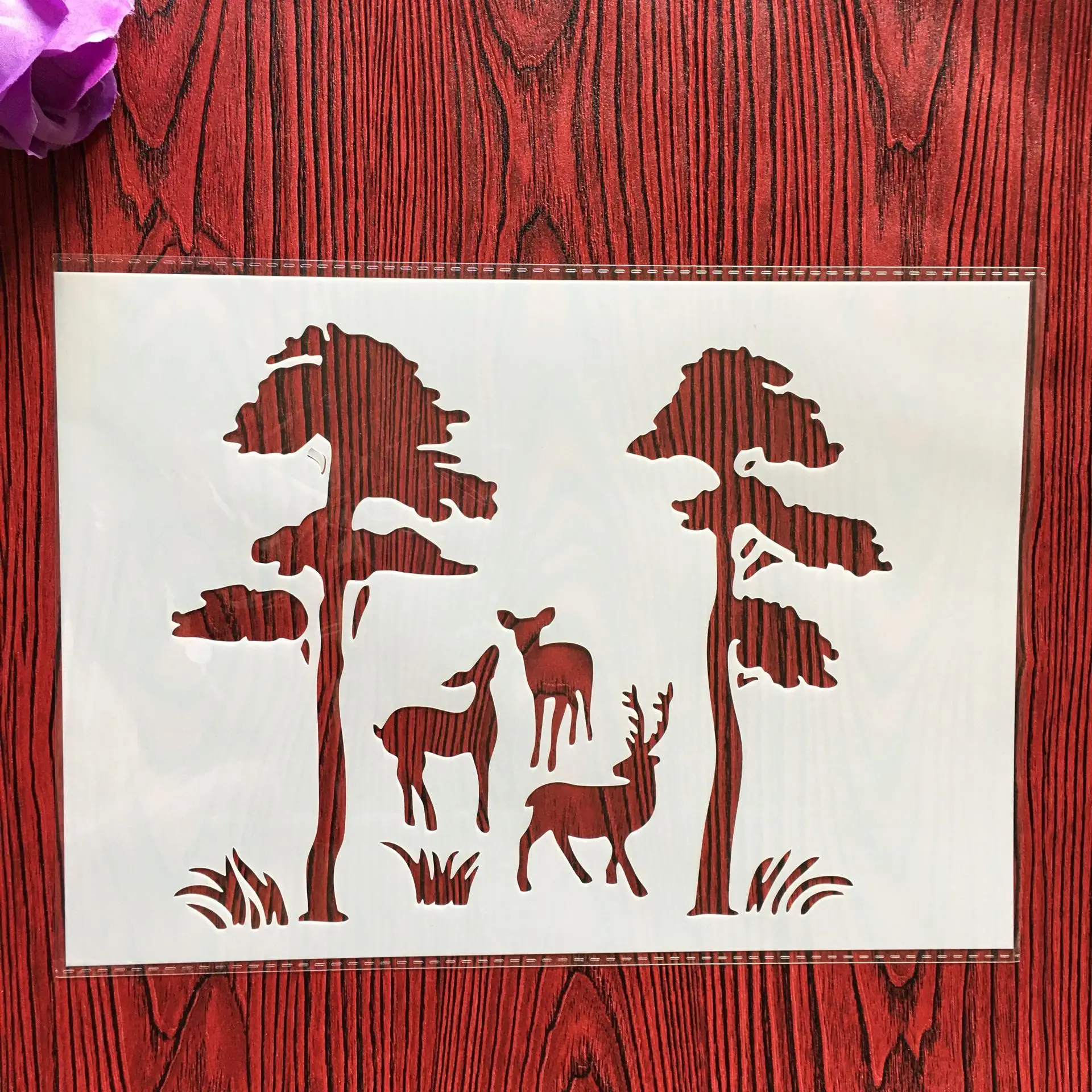 A4 29 * 21cm Sika Deer tree DIY Stencils Wall Painting Scrapbook Coloring Embossing Album Decorative Paper Card Template
A4 29 * 21cm Sika Deer tree DIY Stencils Wall Painting Scrapbook Coloring Embossing Album Decorative Paper Card Template