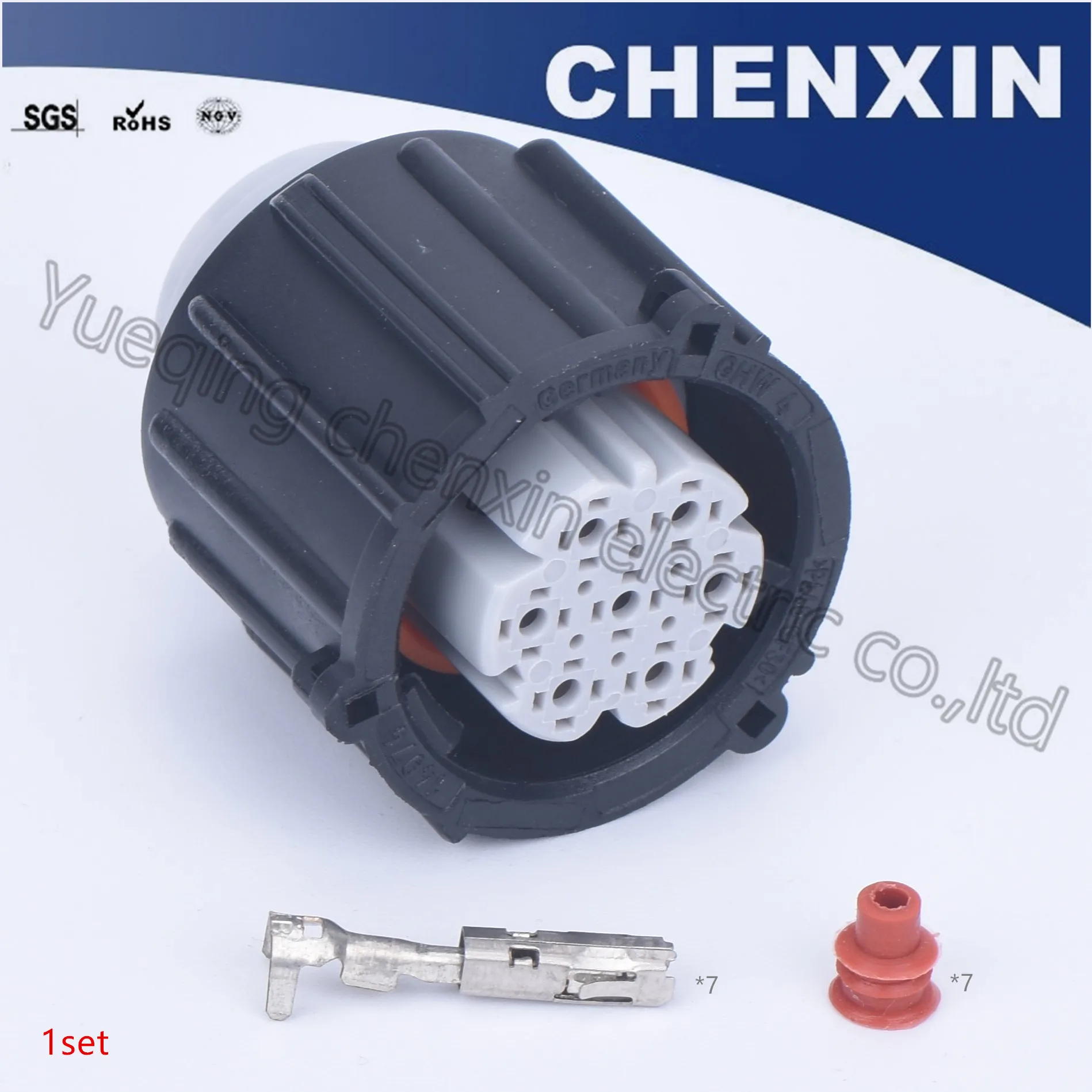 Black 7 pins circular car Sealed waterproof auto connector Pressure sensor plug temp resistance car connector
Black 7 pins circular car Sealed waterproof auto connector Pressure sensor plug temp resistance car connector