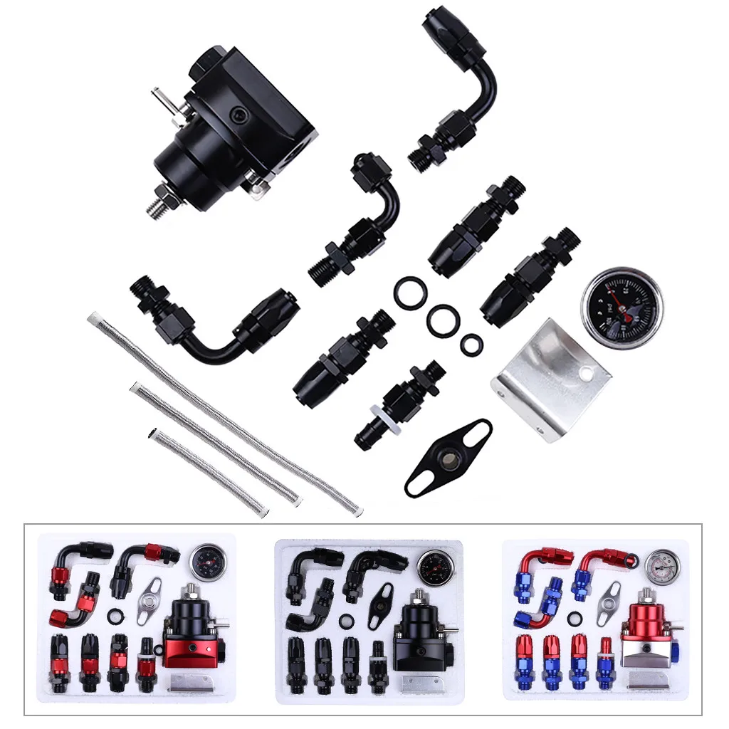YATERKU Fuel Pressure Regulator set 3 Colors Adjustable Fuel Pressure Regulator Kit Oil 0-100psi/0-160psi Gauge -6AN#911g30
YATERKU Fuel Pressure Regulator set 3 Colors Adjustable Fuel Pressure Regulator Kit Oil 0-100psi/0-160psi Gauge -6AN#911g30
