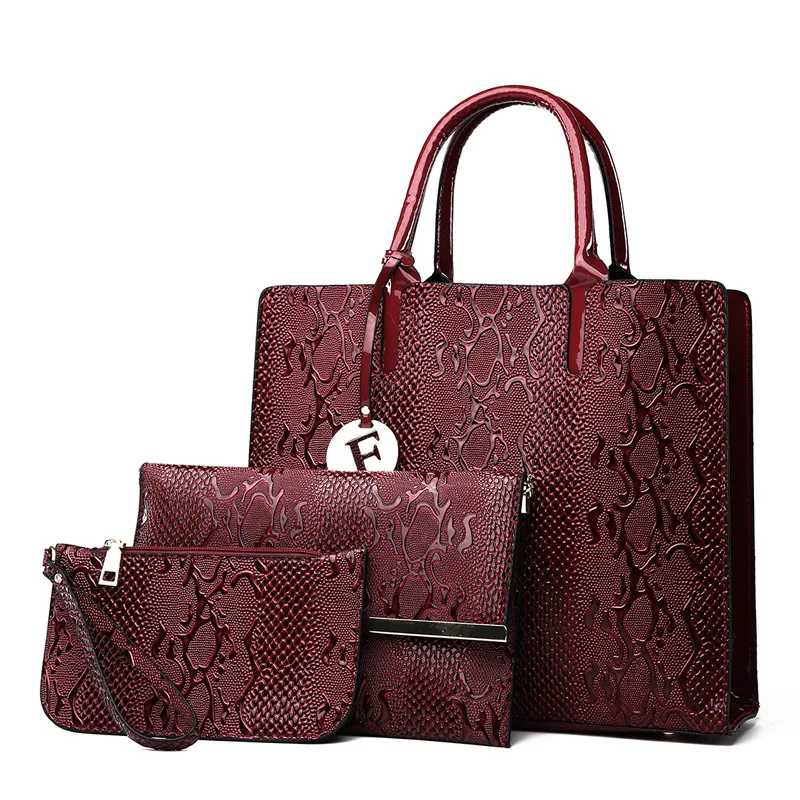 Customized Temperament Luxury Women's Bag Pu Snake Print Three Piece Set European and American Trend One Shoulder Portable
Customized Temperament Luxury Women's Bag Pu Snake Print Three Piece Set European and American Trend One Shoulder Portable