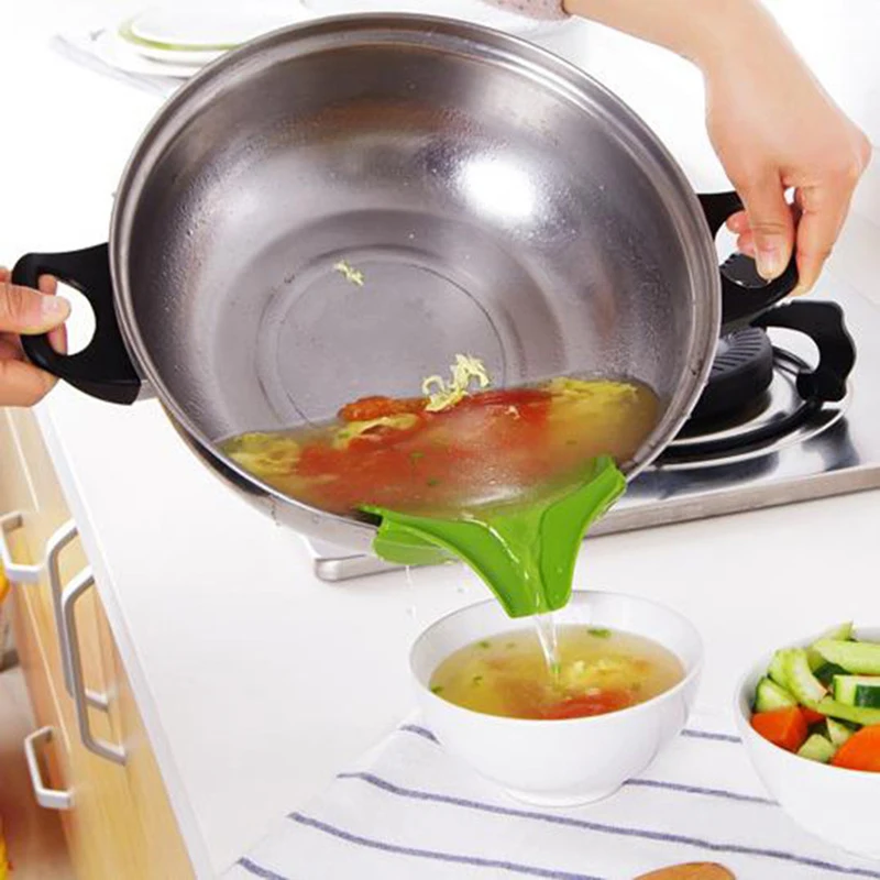 Creative Kitchen Accessories Silicone Funnel Cooking Tools Kitchen Gadgets Pots and Pans Kitchen Utensils To Spills Deflector
Creative Kitchen Accessories Silicone Funnel Cooking Tools Kitchen Gadgets Pots and Pans Kitchen Utensils To Spills Deflector