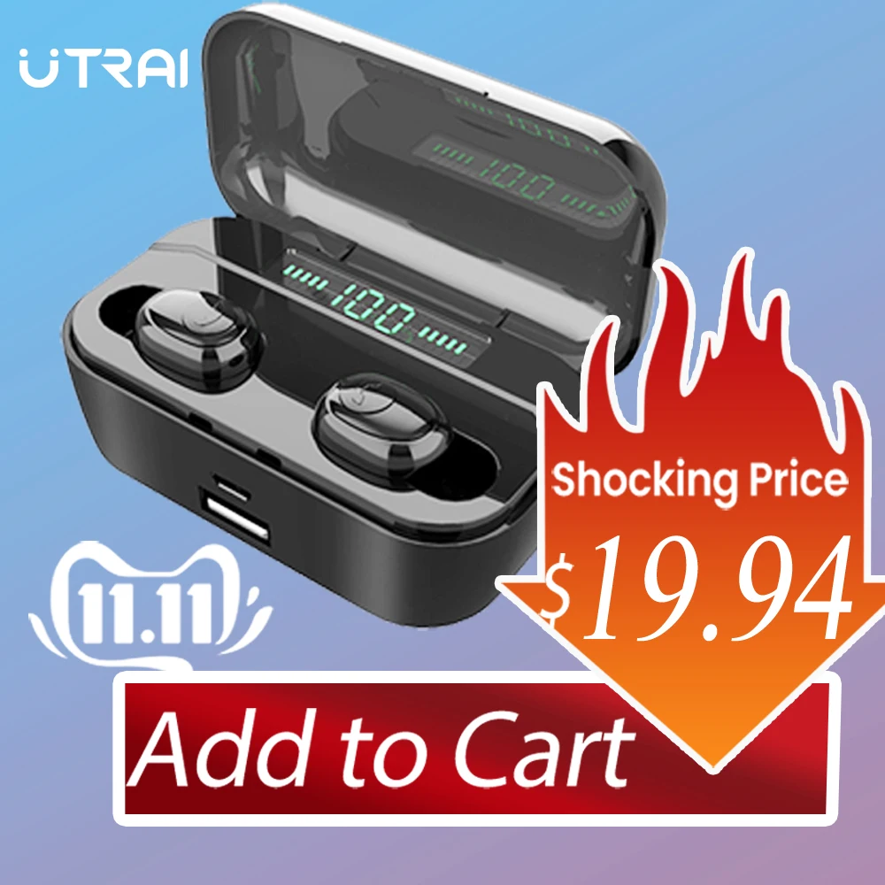 UTRAI Wireless Earphone Bluetooth 8D Stereo Earbuds TWS 5.0 Headset LED Touch Control Waterproof 3500mAh Power Bank Earphones
UTRAI Wireless Earphone Bluetooth 8D Stereo Earbuds TWS 5.0 Headset LED Touch Control Waterproof 3500mAh Power Bank Earphones