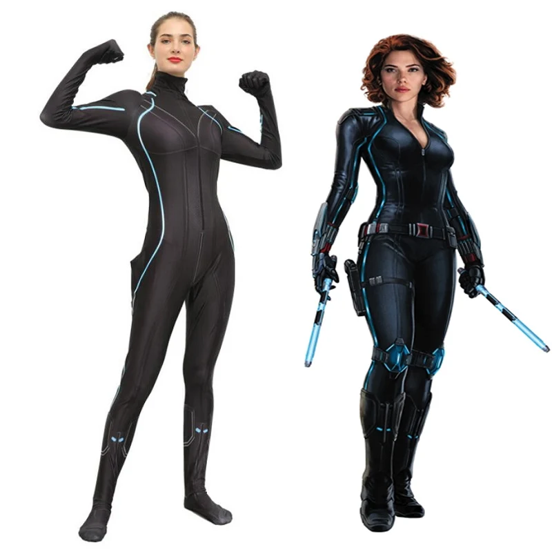 

Superhero Black Widow Jumpsuit avengers cosplay Costume Natalia Alianovna Romanova body zentai suit halloween Carnival bodysuit