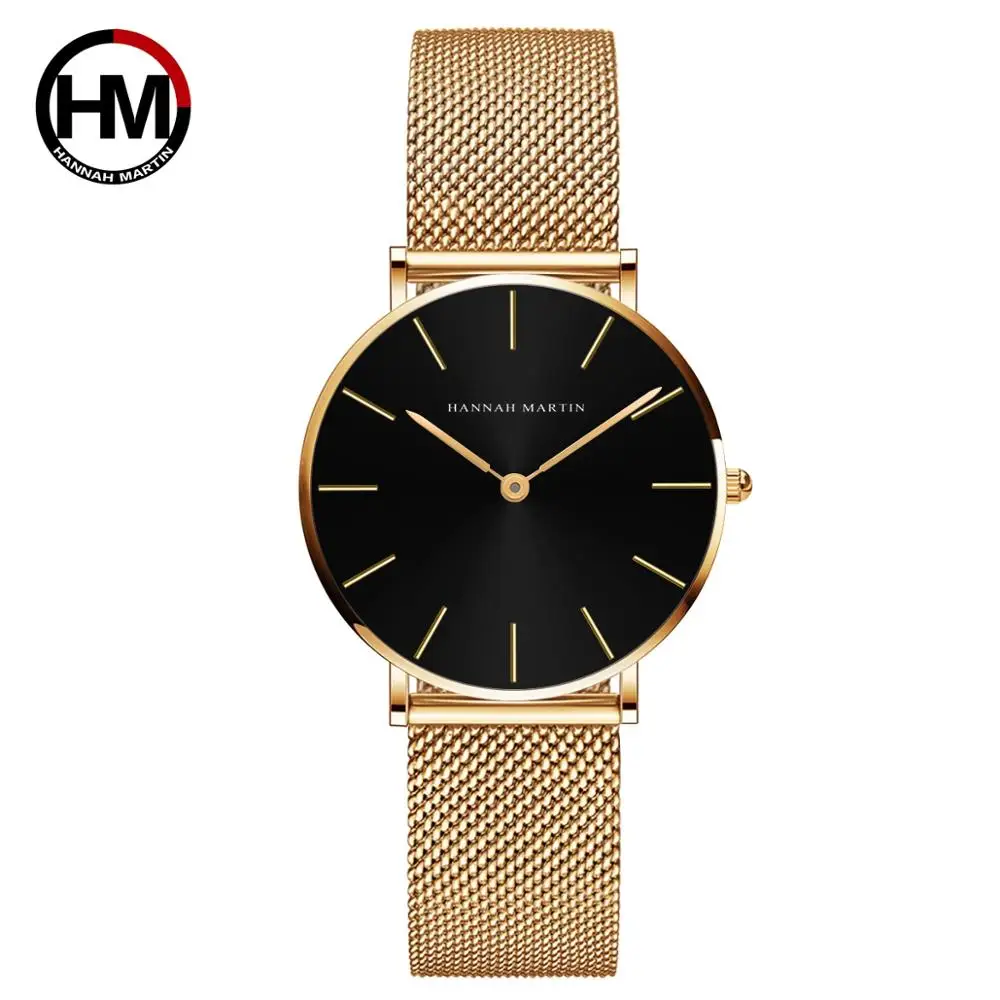HOT 36mm Gold Black Japan Quartz Movement Simple Bauhaus Design Ladies Watch Stainless Steel Mesh Band Waterproof Women Watches
HOT 36mm Gold Black Japan Quartz Movement Simple Bauhaus Design Ladies Watch Stainless Steel Mesh Band Waterproof Women Watches