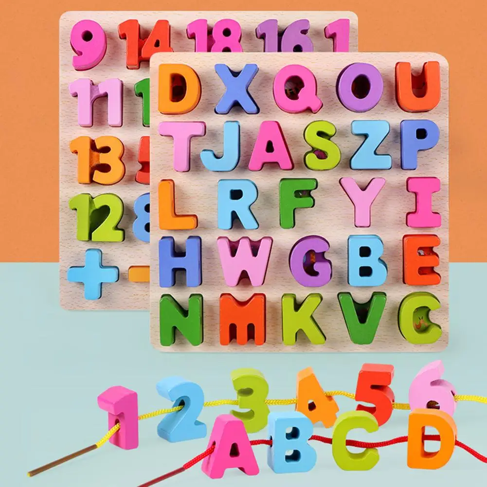 Early Childhood Education Digital Alphabet Numbers Wooden Puzzles Intellectual Development Beads Game Education Children Toy
Early Childhood Education Digital Alphabet Numbers Wooden Puzzles Intellectual Development Beads Game Education Children Toy