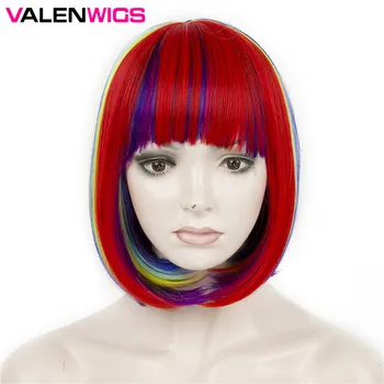 Valenwigs Bob Wig Colorful Rainbow Synthetic Wig Straight Style Middle Part Heat Resistant For White Cosplay Party Daily Wigs
Valenwigs Bob Wig Colorful Rainbow Synthetic Wig Straight Style Middle Part Heat Resistant For White Cosplay Party Daily Wigs