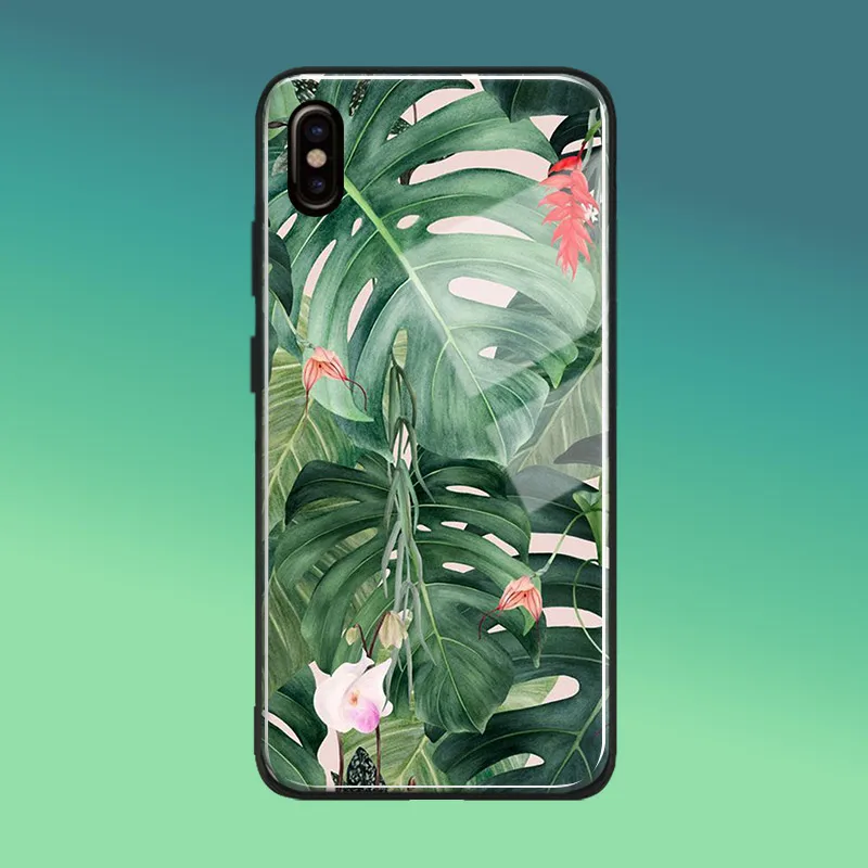 Monstera цветок зеленый тропический лист роскошный мягкий силиконовый стеклянный