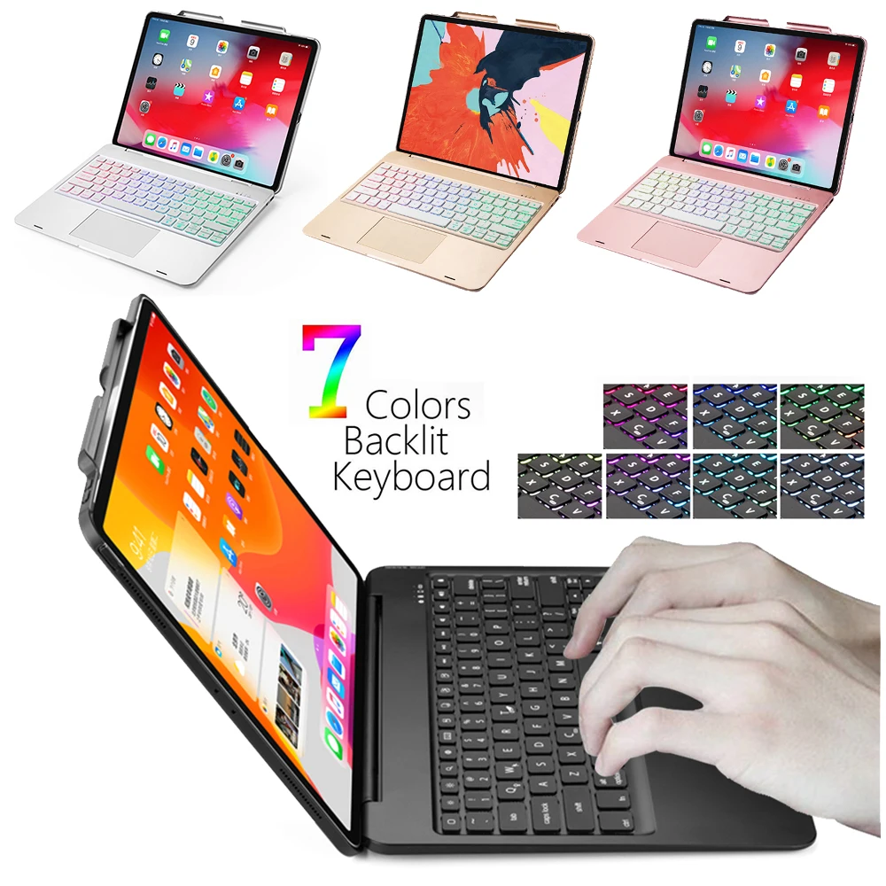 Backlit Wireless keyboard Flip Case For iPad Pro 12.9 2020 4th gen Bluetooth Keyboard With Touchpad Cover For iPad Pro 12.9 2018
Backlit Wireless keyboard Flip Case For iPad Pro 12.9 2020 4th gen Bluetooth Keyboard With Touchpad Cover For iPad Pro 12.9 2018