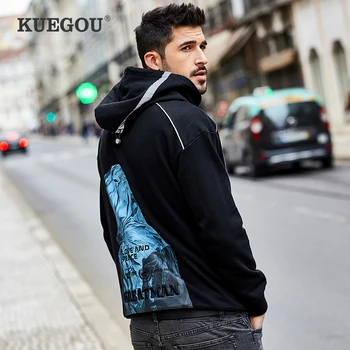 KUEGOU 2020 Spring 100% Cotton Embroidery Print Hoodie Men Hoody Sweatshirt Hip Hop Japanese Streetwear Male Fashions Top 1741 
KUEGOU 2020 Spring 100% Cotton Embroidery Print Hoodie Men Hoody Sweatshirt Hip Hop Japanese Streetwear Male Fashions Top 1741