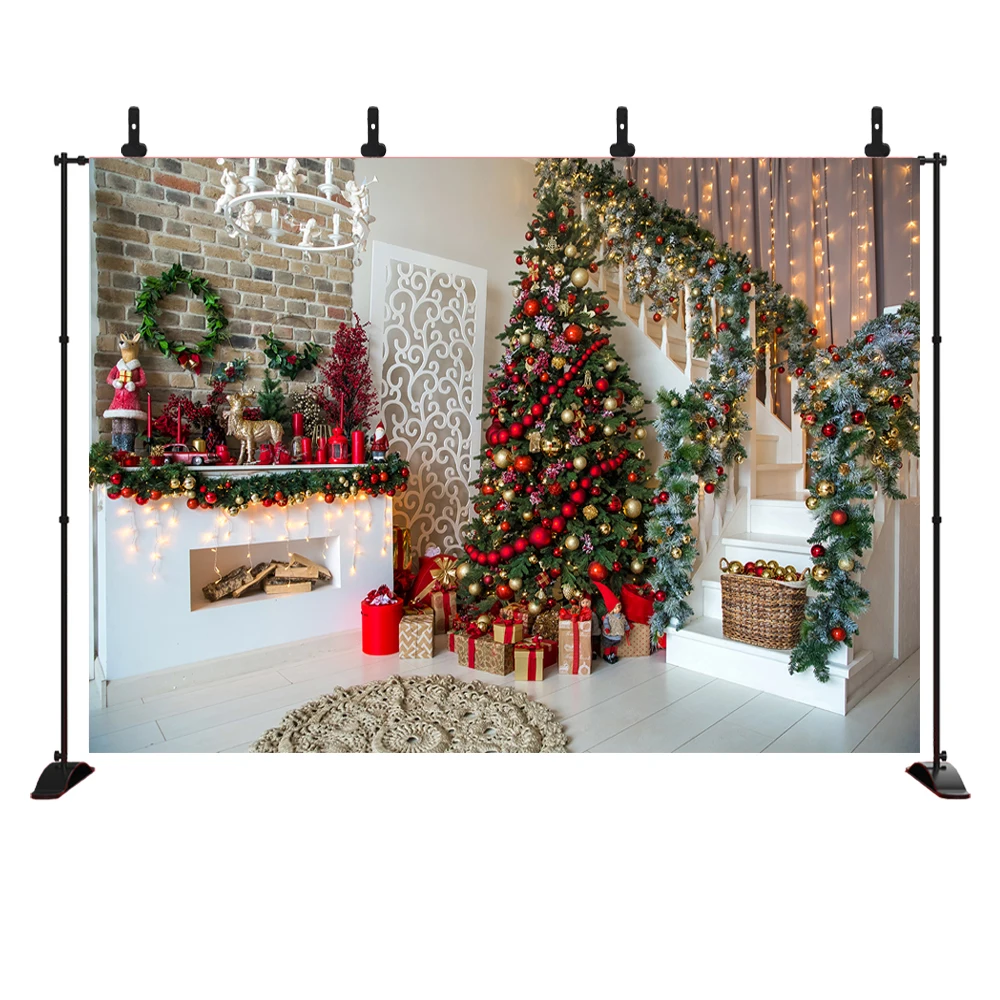 Merry Christmas Photography Backdrop Fireplace Christmas Tree Vinyl Background for Party Photo Studio Prop
Merry Christmas Photography Backdrop Fireplace Christmas Tree Vinyl Background for Party Photo Studio Prop
