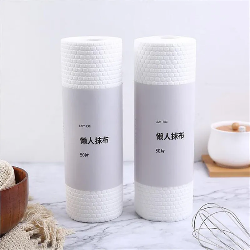 50pc/Roll Lazy Rag Disposable Dish Towel Kitchen Water-Absorbent Oil-Free Scouring Pad Dry&Wet Dual-Use Table Wipe Tissue Rack
50pc/Roll Lazy Rag Disposable Dish Towel Kitchen Water-Absorbent Oil-Free Scouring Pad Dry&Wet Dual-Use Table Wipe Tissue Rack