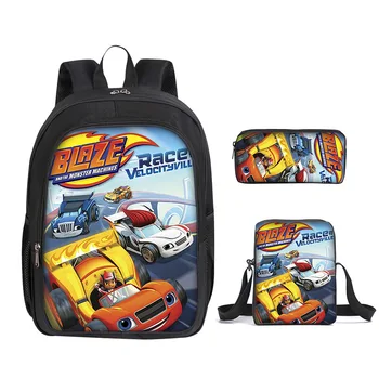Blaze and AJ Backpack Children Anime Animal Travel School Bags For Toddler Boys Girls Mochila Gift Bolsa 3pcs/set Mochilas 
Blaze and AJ Backpack Children Anime Animal Travel School Bags For Toddler Boys Girls Mochila Gift Bolsa 3pcs/set Mochilas