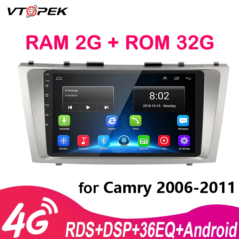 Vtopek Android Car Multimedia Player 2 din car radio for toyota camry 2006-2011 GPS navigation DSP car stereo 4G net head unit
Vtopek Android Car Multimedia Player 2 din car radio for toyota camry 2006-2011 GPS navigation DSP car stereo 4G net head unit