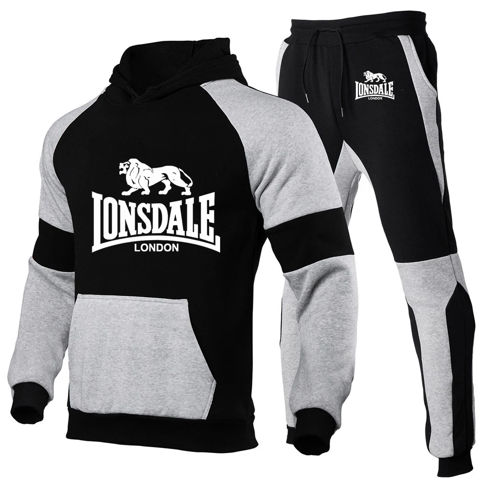 Мужской спортивный костюм Lonsdale из двух предметов толстовка с капюшоном и штаны
