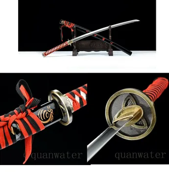 1095 CARBON STEEL BLADE FULL TANG BLACK HAS Text SAYA JAPANESE SWORD KATANA
1095 CARBON STEEL BLADE FULL TANG BLACK HAS Text SAYA JAPANESE SWORD KATANA