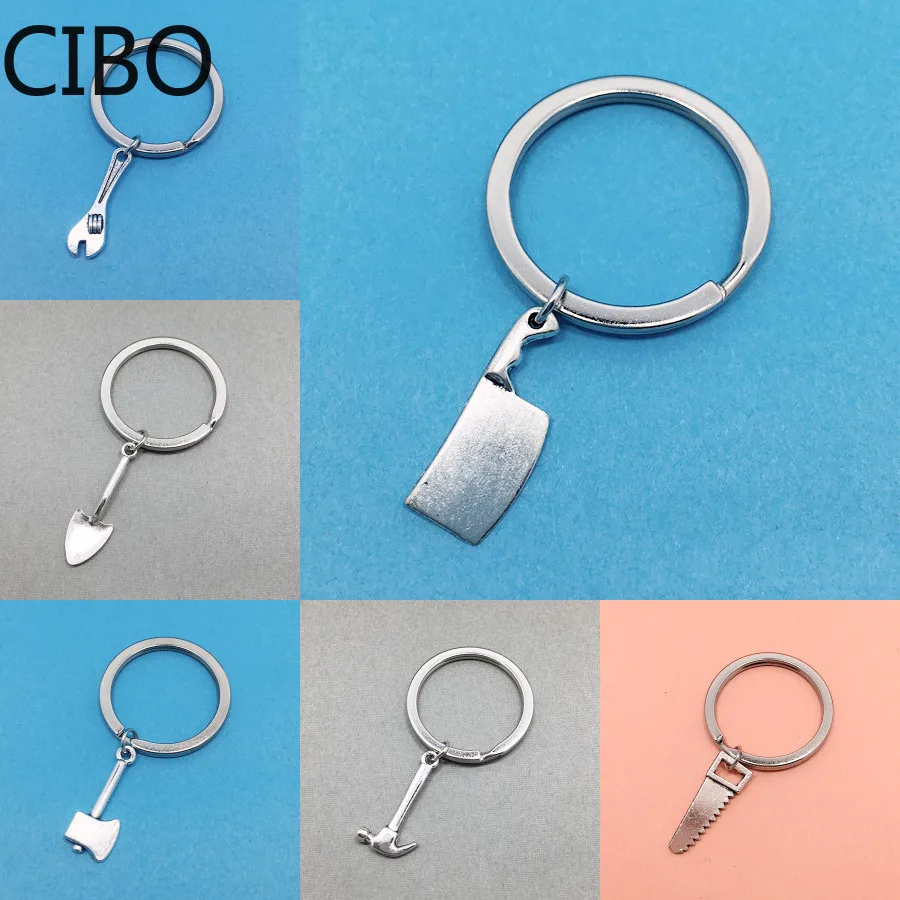 2019 New Tools Keychains Spanner Hammer Axe Wrench Alloy Pendants with Chains useful Key chains | Украшения и аксессуары