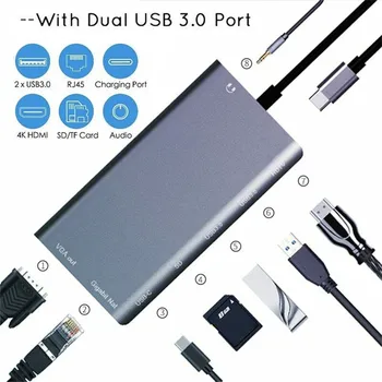 USB-C To Rj45 Lan 4K HDMI VGA 2Usb 3.0 Sd Card Slot Reader 8 in 1 Type C Adapter USB Hubs 2019 Dropship
USB-C To Rj45 Lan 4K HDMI VGA 2Usb 3.0 Sd Card Slot Reader 8 in 1 Type C Adapter USB Hubs 2019 Dropship