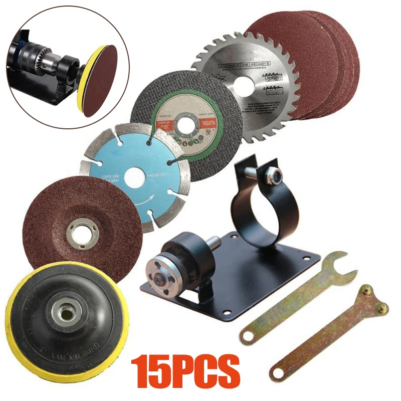 15pcs/set Electric Polishing Seat Hand Drill Polishing Grinding Holder Cutting Conversion Tool Fix Machine Bracket Polish Pad
15pcs/set Electric Polishing Seat Hand Drill Polishing Grinding Holder Cutting Conversion Tool Fix Machine Bracket Polish Pad