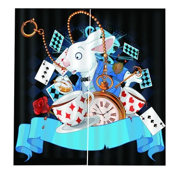 Alice in Wonderland Cat Cards 2 Panels/Set Window Curtain Block out Fabric Drapes Darkening Thermal Insulate Bedroom Cartoon
Alice in Wonderland Cat Cards 2 Panels/Set Window Curtain Block out Fabric Drapes Darkening Thermal Insulate Bedroom Cartoon