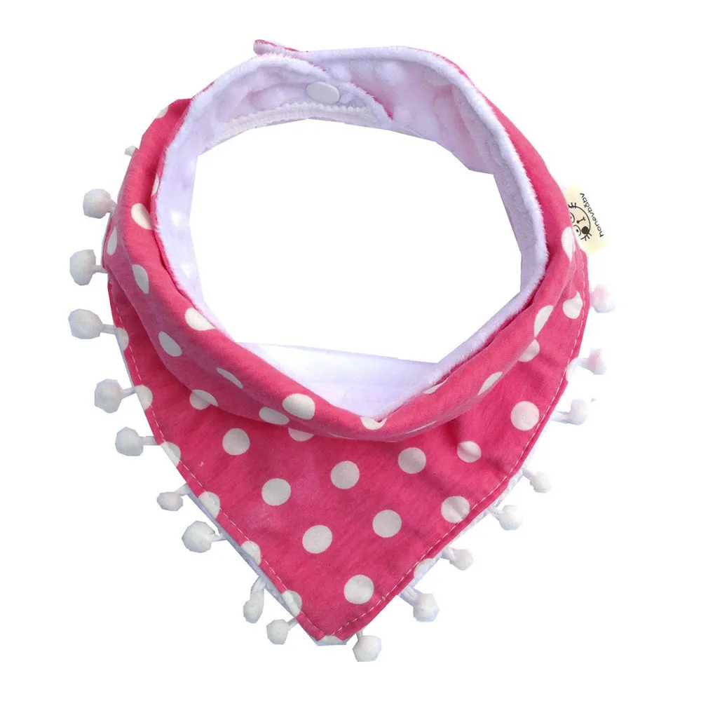 Baby Bandana Bib for 0~3 Yearls Old triangle towel cotton tassels saliva towel bib Boys Girls Saliva Towels