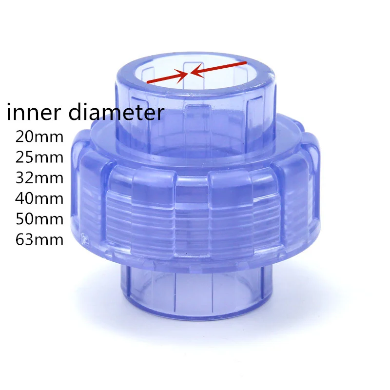 inner diameter 20~63mm UPVC Union Connectors Garden Irrigation Water Supply Adapter Aquarium Fish Tank Straight Plug 1 Pcs
inner diameter 20~63mm UPVC Union Connectors Garden Irrigation Water Supply Adapter Aquarium Fish Tank Straight Plug 1 Pcs