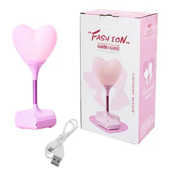 Romantic Design Heart Shape USB Rechargeable LED Lamp Night Reading Light Eye Protective Lamp for Bedroom
Romantic Design Heart Shape USB Rechargeable LED Lamp Night Reading Light Eye Protective Lamp for Bedroom