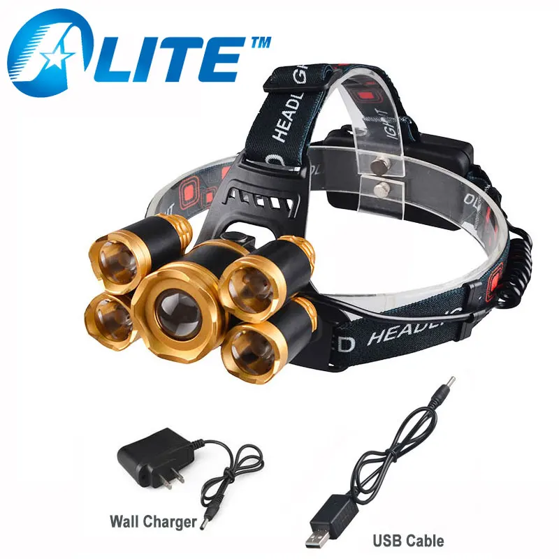 TMWT 5LEDs Rechargeable Headlamp Zoomable T6 Led Head Lamp with usb Cable Charger
TMWT 5LEDs Rechargeable Headlamp Zoomable T6 Led Head Lamp with usb Cable Charger